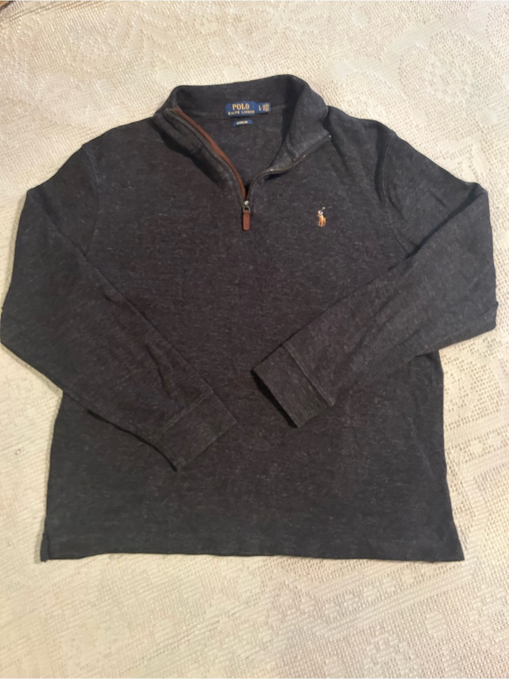 Polo Ralph Lauren Charcoal 1/4 Zip Pullover